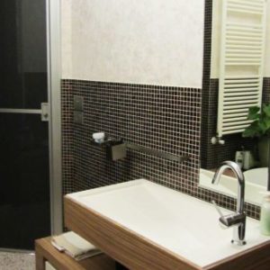 Bagno Mosaico Zebrano Corian Appartamento Poggio=torriana