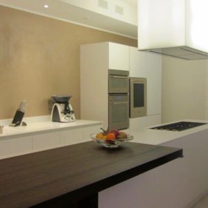 Cappa Isola Corian Snack Rovere Spazzolato Forte Spessore Cucina Residenza Bellaria