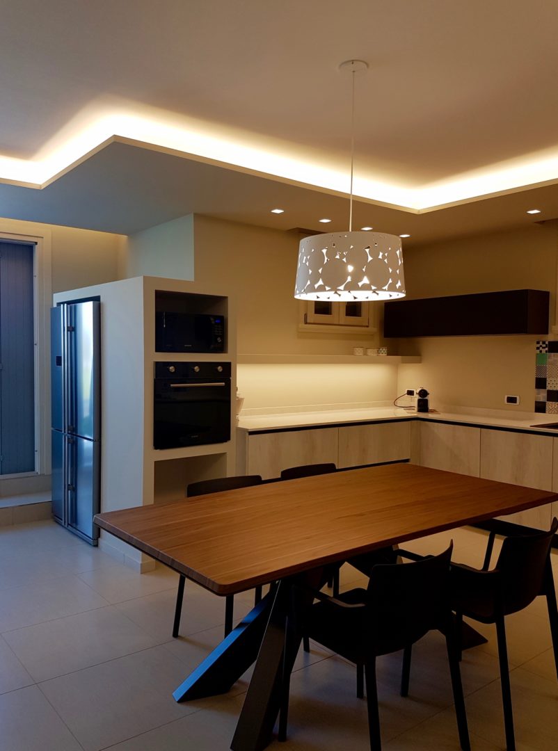 Ingresso Living Cucina Dining In Residenza A Cesenatico Segni D Interni