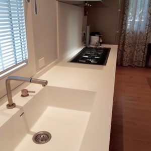 Cucina Laboratorio Lavabo Integrato Fuochi Lineari Residenza Fronte Parco Rimini